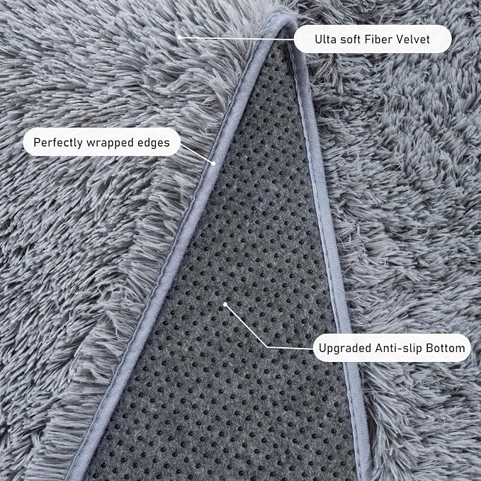 Rugs for Living Room 8x10, Soft Shaggy Modern Shag Area Rug for Bedroom - Image 5