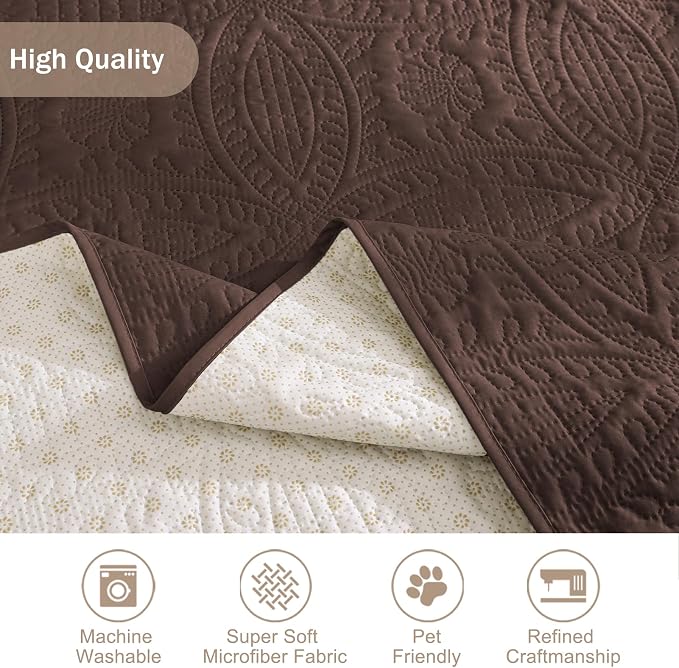 Water Repellent Loveseat Cover for 2 Cushion Couch, Machine Washable Love Seat - Image 6