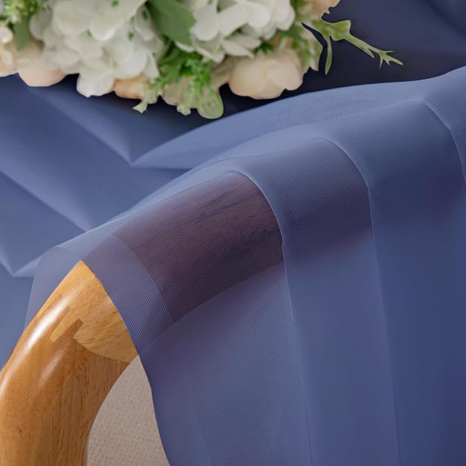 Chyhomenyc Sheer Valances for Windows 2 Pack, Small Window Curtains for Living - Image 3