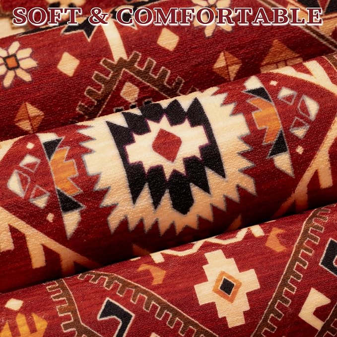 SERISSA 9x12 Area Rugs for Living Room, Large Washable Non-Slip Boho Rug - Image 6