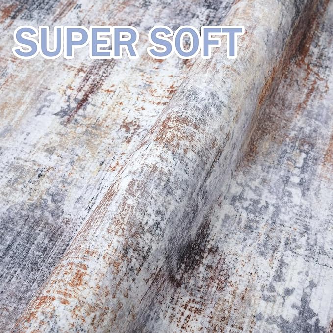 IOHOUZE Abstract Runner Rug 3x8 Ft Washable Runners - Image 6