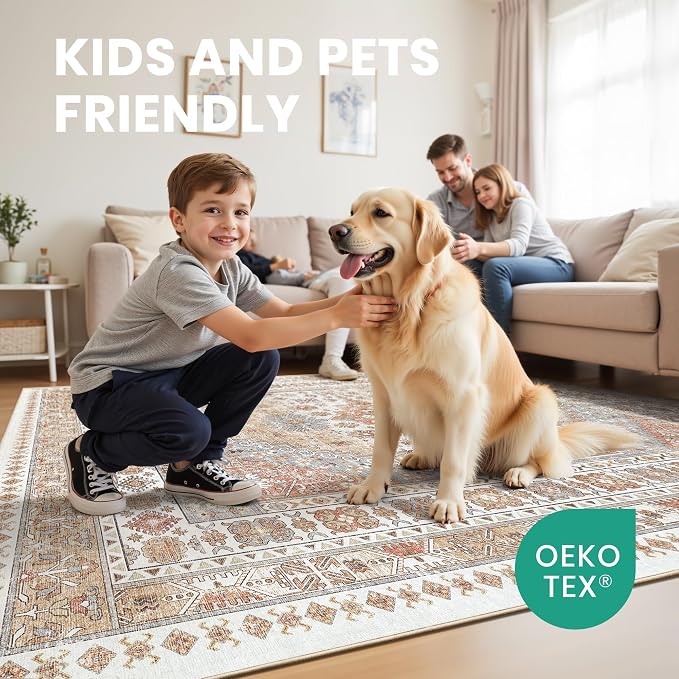 4x12 Runner Rug Non Slip, Washable Hallway Runner Rug, Nursery Room, Soft - Image 8