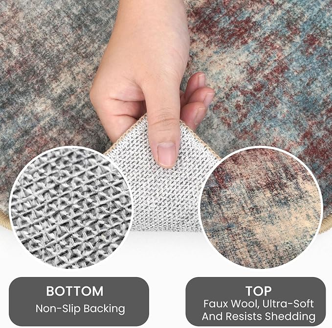 IOHOUZE Abstract Area Rugs 5x7 Ft Washable Rugs - Image 4