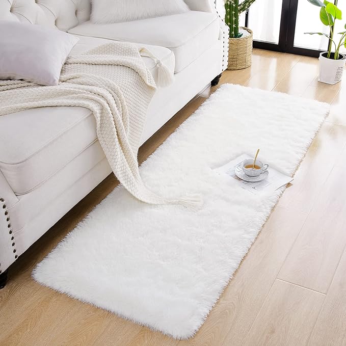 Chicrug Soft Runner Rug for Bedroom Living Room Plush Fluffy Rug 2x10 | Shag - Image 5