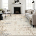 10x14 Area Rug Living Room: Modern Washable Soft Carpet Beige Brown | by FXRHLP