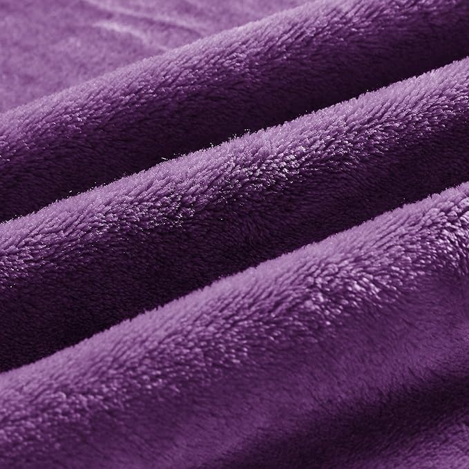 BEDELITE Fleece Blanket Twin Size Purple Throw Blankets - Image 3