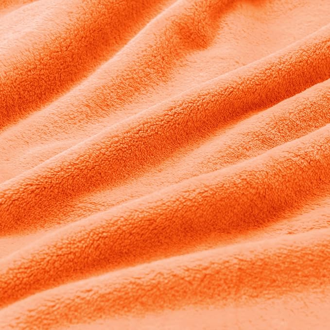 BEDELITE Fleece Blankets Queen Size Orange Throw Blankets - Image 4