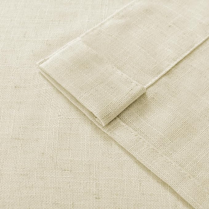 Joydeco Linen Curtains 90 Inch Length 2 Panel Sets, Light Filtering Curtains - Image 7