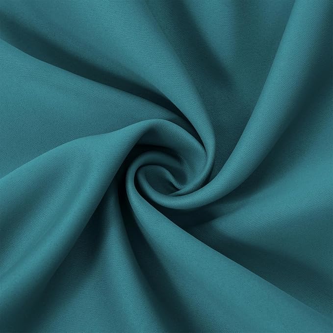 LEMOMO Sea Teal Thermal Blackout Curtains/52 x 95 Inch/Set of 2 Panels Room - Image 5