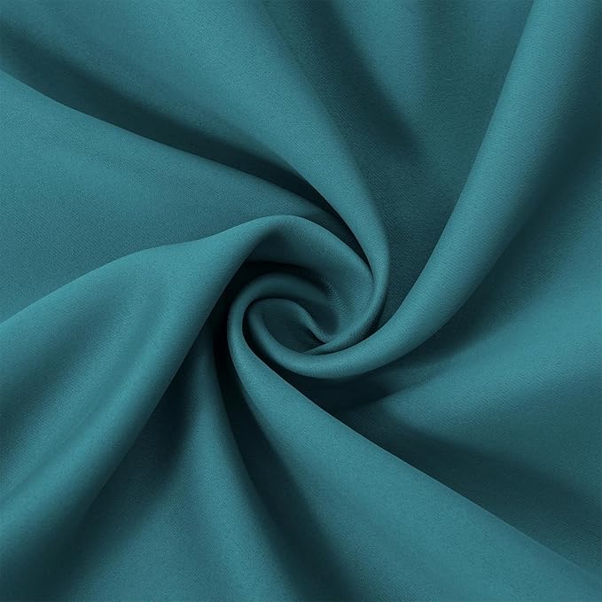LEMOMO Sea Teal Thermal Blackout Curtains/42 x 63 Inch/Set of 2 Panels Room - Image 5