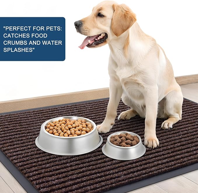 OLANLY Front Door Mat 71x34, Waterproof Heavy-Duty Indoor Outdoor Doormat | Tan - Image 6
