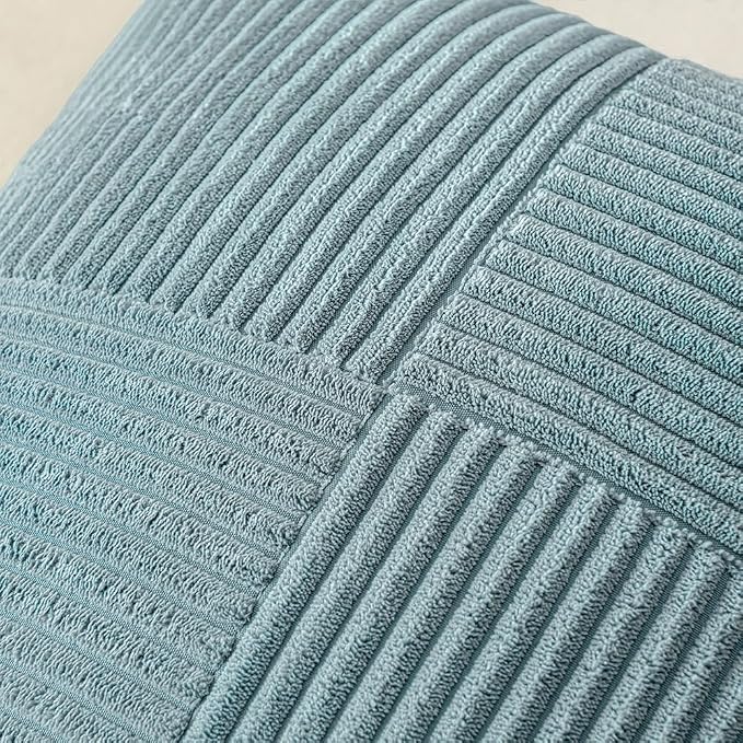 MIULEE Sky Blue Decorative Lumbar Throw Pillow Covers 12x20 Inch - Image 2