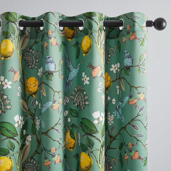 Topfinel 54 Inches Long Short Floral Spring Curtains by Topfinel