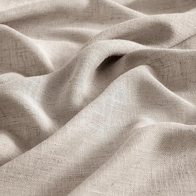 MIULEE Natural Linen Curtains 52x90 Inch Long 2 Panels - Image 4