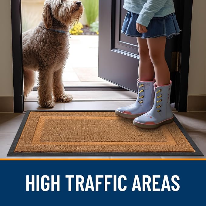 OLANLY Front Door Mat Outside 47x17, All-Season Heavy-Duty Rubber Doormat | - Image 6