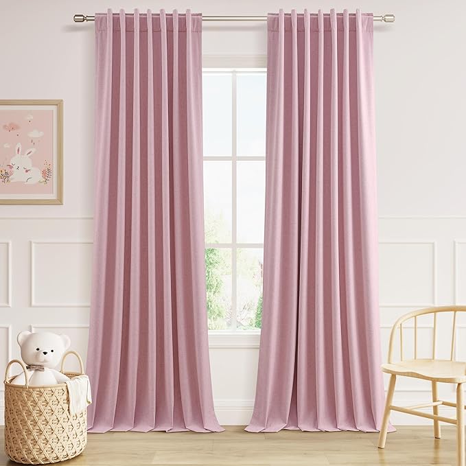 Guken 100% Blackout Curtains 90 Inch Length 2 Panels Set by Guken