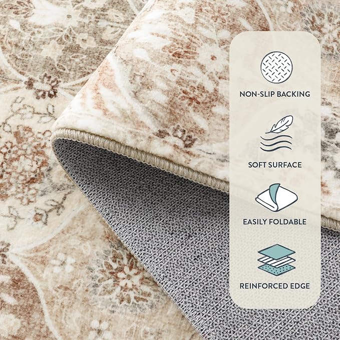 Lahome Moroccan Hallway Runner, 2x6 Kitchen Runner Rugs Non Skid Washable | - Image 7