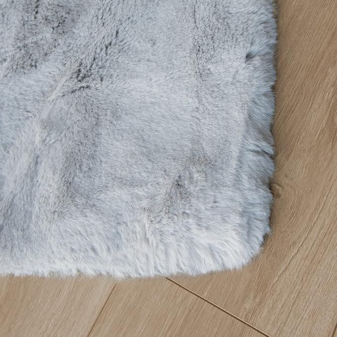 ORINOVA Faux Fuzzy Machine Washable Bunny Fur Area Rugs - Image 9
