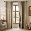 RYB HOME Burlap 100% Blackout Linen Curtains by RYBHOME