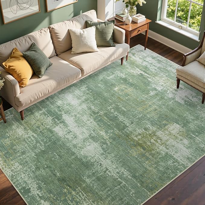 4x6 Ft Area Rugs for Living Room, Soft Non-Slip Washable Rugs Modern Abstract - Image 2