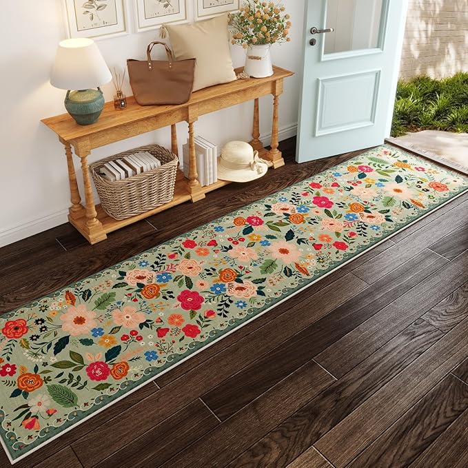 Rugcomf Runners for Hallways Kitchen Runner Rug Non Slip 2'x 10' Long Washable - Image 3