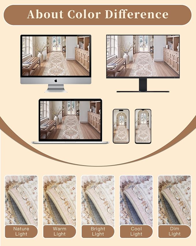 Madane Washable Area Rug 2x3 Small Entryway Rugs Non-Slip, Low Pile Floor Carpet - Image 9