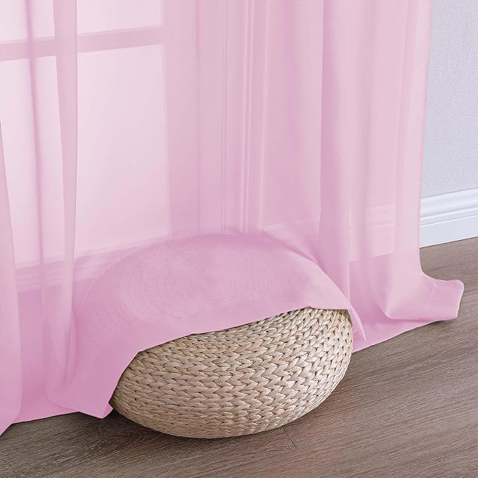 Light Pink Bedroom Curtains 96 Length - Image 5