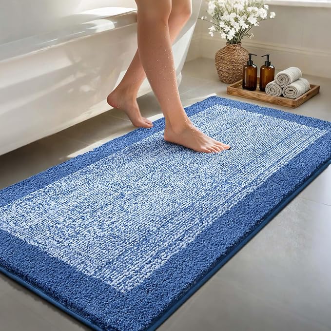 60x24 Long Bathroom Rugs Washable Non Slip, Soft Absorbent Quick Dry Mats by Unknown