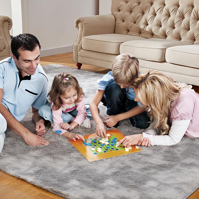 Luxury 8x10 Large Area Rugs for Living Room, Super Soft Fluffy Modern Bedroom - Image 4