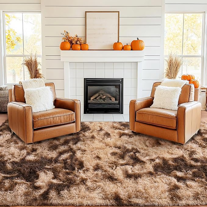 Pionblank 8x10 Rug for Living Room, Fluffy Large Area Rug - Image 3