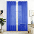 SpaceDresser Check Sheer Curtains 54 Inches Long by SpaceDresser