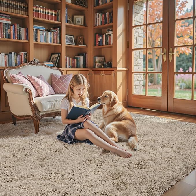 Rugs for Bedroom 4x6, Alfombras para Salas Shag Large Plush Soft Area Rug - Image 3