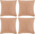 Fancy Homi 4 Packs Peach Decorative Throw Pillow Covers 16x16 Inch by Fancy+Homi