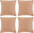 Fancy Homi 4 Packs Peach Decorative Throw Pillow Covers 24x24 Inch by Fancy+Homi
