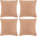 Fancy Homi 4 Packs Peach Decorative Throw Pillow Covers 18x18 Inch by Fancy+Homi