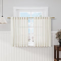 Cream Kitchen Cafe Curtains 40 Inch Length 2 Panel Set Back Tab Pocket Semi by Nanspring