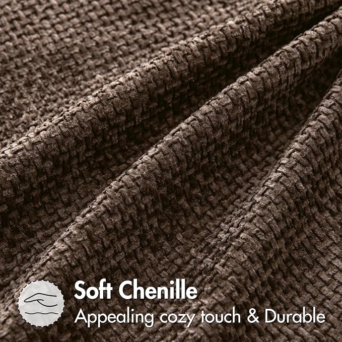 MIULEE Decorative Lumbar Throw Pillow Covers 12x20 Inch Dark Brown 2 Pack | - Image 6