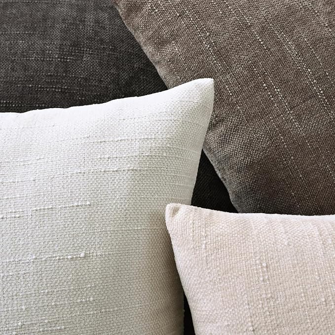 Set of 4 Soft Textured Decorative Throw Pillow Covers 12X20 Inch Cozy Farmhouse - Image 5