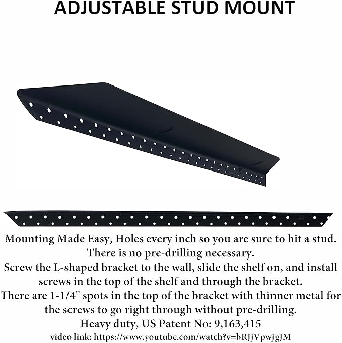 Joel's Antiques 30 Inch Wooden Floating Shelves for Wall - 30x8x2 in - Made of Natural Wood - Heavy Duty Rustic Wall Shelves - Made in USA - Perfect for Living Room, Kitchen - Mocha