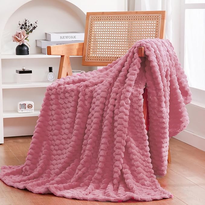 Dusty Pink Throw Blanket 60"×80" inches Gifts - Image 3