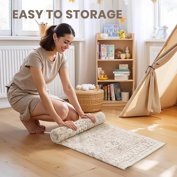 2'6 x 12' Runner Rug Non Slip, Washable Kitchen Rugs, Living Room, Long Rug - Image 7