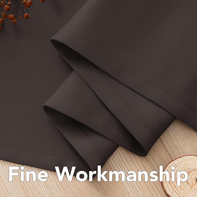 H.VERSAILTEX Brown Blackout Curtains 2 Panels Room Darkening Curtains Window - Image 7