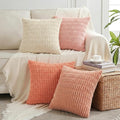 Fancy Homi 4 Packs Boho Blush Pink Big Decorative Throw Pillow Covers 24x24 Inch by Fancy+Homi
