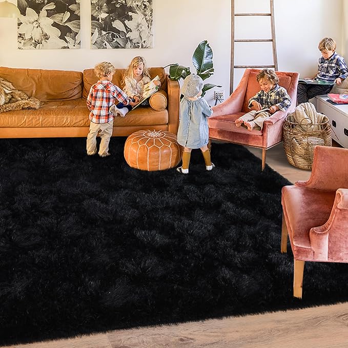 Large Rugs for Living Room 9x12, Soft Shaggy Modern Shag Area Rug for Bedroom - Image 6