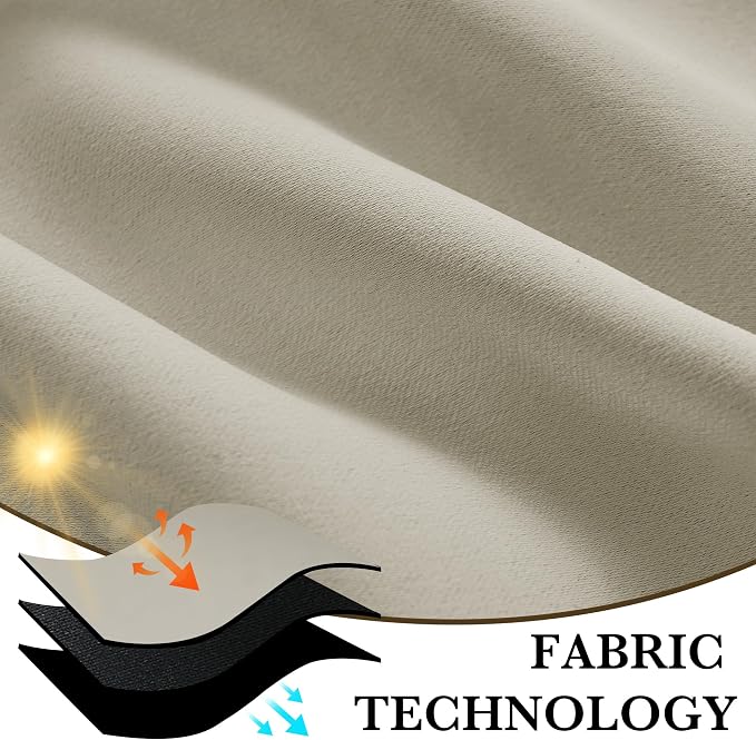 RYB HOME 100% Blackout Basement Curtains 24 inches Long, Heat & UV Blocking - Image 7