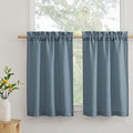 RYB HOME Kitchen Curtains, 30 inches Long Linen Rod Pocket Semi Sheer Cuartins by RYBHOME