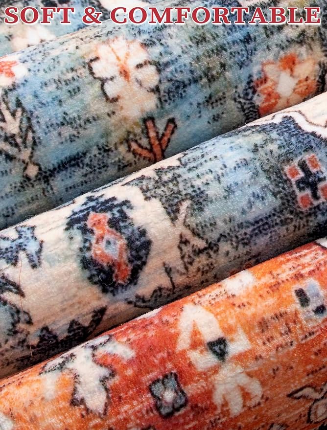 SERISSA Runner Rug for Hallways, Extra Long Boho Rug Ultra Soft Vintage Tribal - Image 5