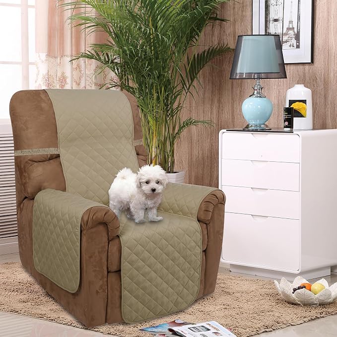 U-NICE HOME Recliner Chair Covers Reversible Quilted Water Repellent Pet - Image 2