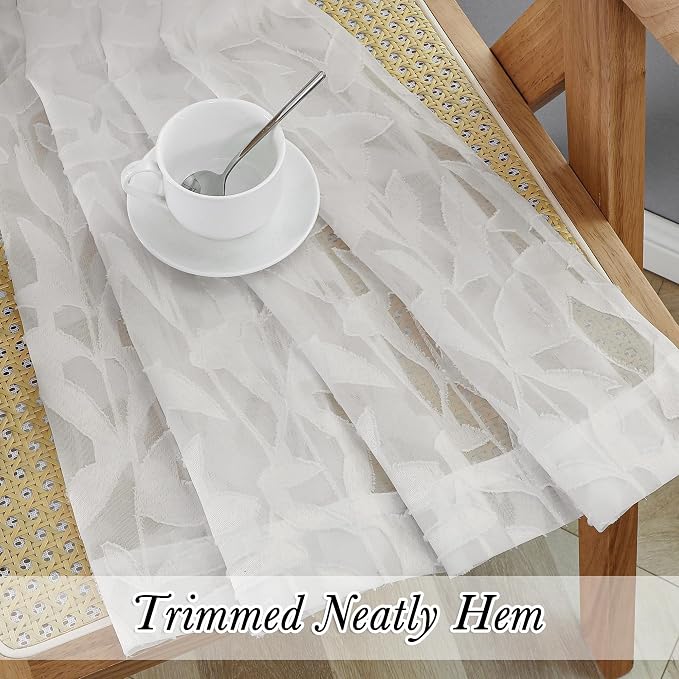 Lecloud Leia Sheer Ivory Window Curtains - Image 7