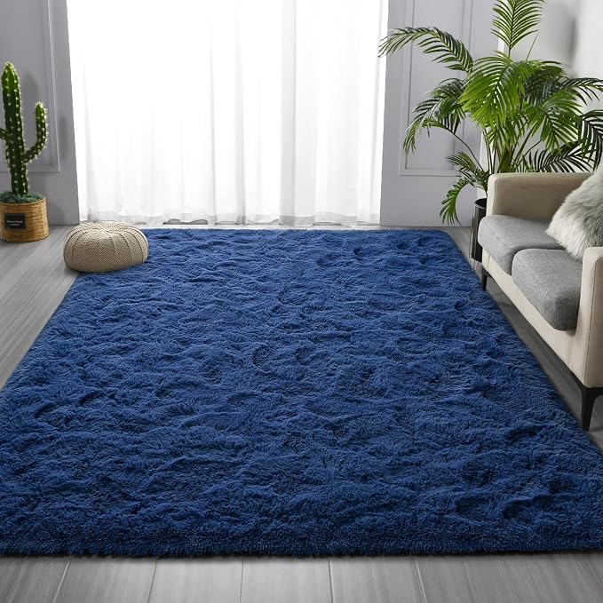 Deerhoo Large Shag Area Rugs 5 x 8, Plush Fuzzy Rugs - Image 3